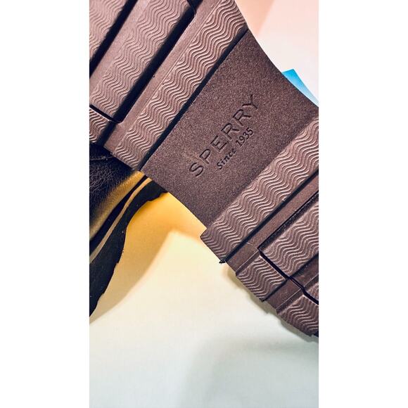 Sperry Top-Spider Chunky Penny Womens Loafers Black Flat Casual Shoes Slip On - Picture 11 of 16